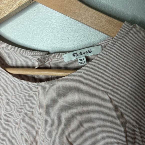 Madewell Button-Back Tie Tee in Stripe xxs - Picture 3 of 7